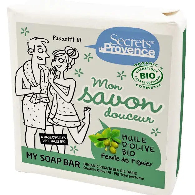 Savon Bio Huile d'Olive Feuille de Figuier (100 g) - Secrets de Provence