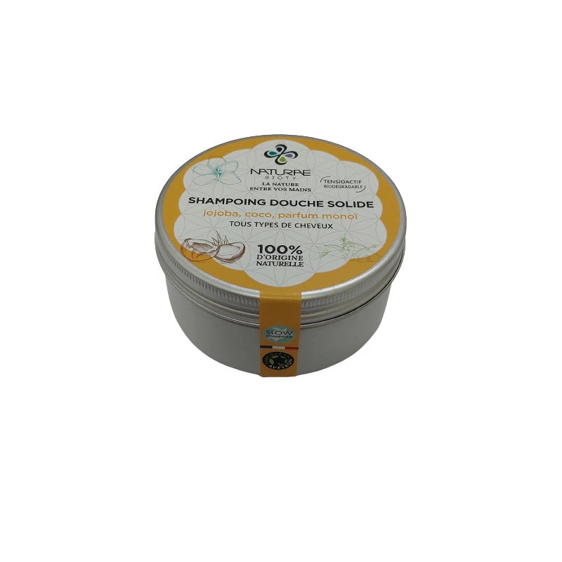 Shampoing Douche Solide Jojoba, Parfum Coco Monoï (80 g) - NATURAE BIOTY