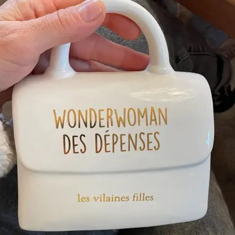 Tirelire Sac à Main Wonderwoman des Dépenses - Les Vilaines Filles