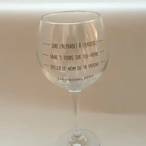 Verre à vin gradué "Challenge" (50 cl) - Les Vilaines Filles