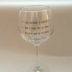 Verre à vin gradué "Challenge" (50 cl) - Les Vilaines Filles