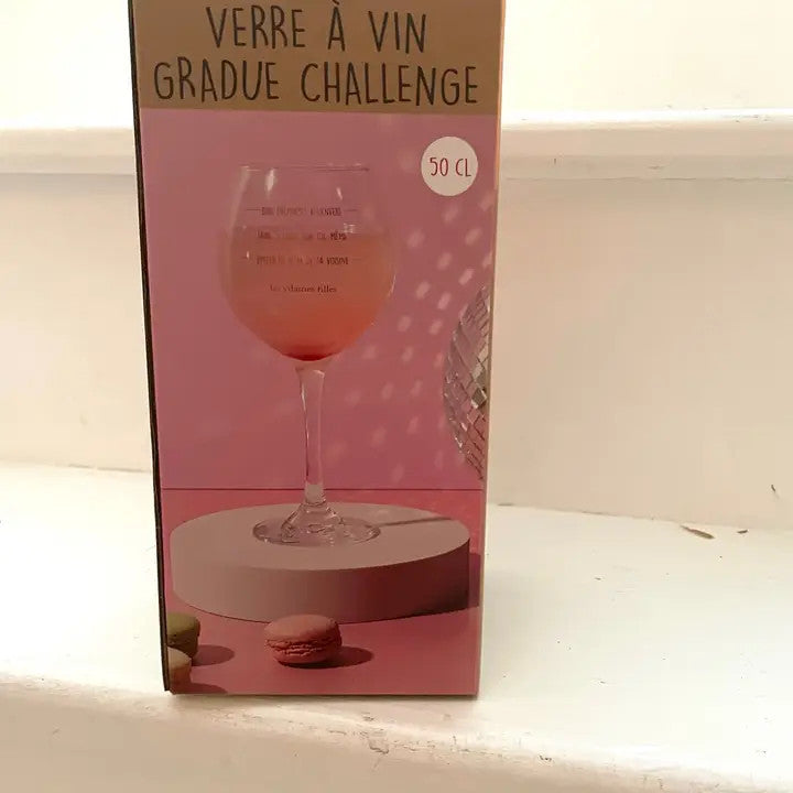 Verre à vin gradué "Challenge" (50 cl) - Les Vilaines Filles